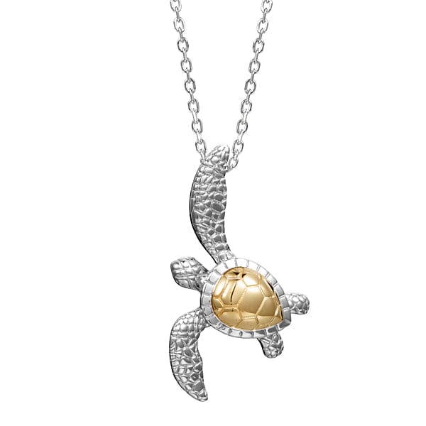 Two-Tone Waikiki Honu Pendant Pendant Island by Koa Nani 