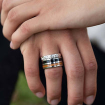 Two-Tone Wood Ring Ring Island by Koa Nani 