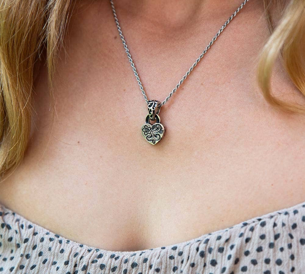 J3 Engraved Heart Pendant Pendant Island by Koa Nani 